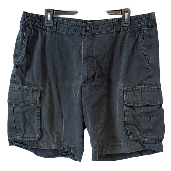 Brooks Brothers 346 Faded Black Flat Front Preppy Cargo Shorts Size 38 - Picture 1 of 11